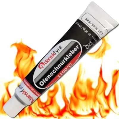 Afbeelding van Danskfyre vuurvaste lijm voor open haard, steen en afdichting, mortel, hittebestendig tot 1000 graden, hoge temperatuur kachellijm Fermit HT 1100