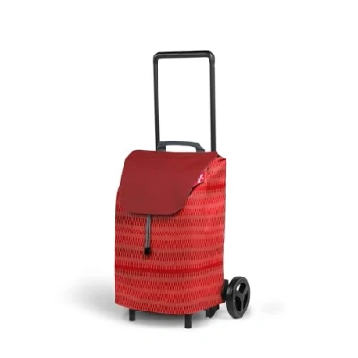 Afbeelding van gimi Easy EINFACHER Neuer ROTER EINKAUFSWAGEN, Legierter Stahl Polyester, Plain red, 40 l
