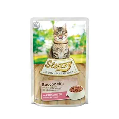 Afbeelding van 24x Stuzzy Kattenvoer Pouch Ham 85 gr