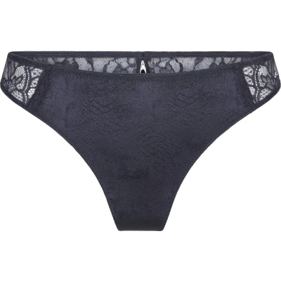 Afbeelding van LingaDore String 6815T Donker blauw jacquard XXL
