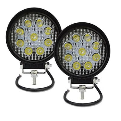 Afbeelding van AUXTINGS 2 stuks 4 inch 27W Flood ronde LED werklichtbalk Off road vrachtwagens SUV rijden mistlichten,DC 12V 24V