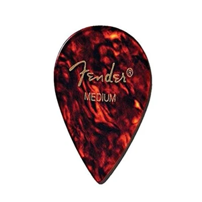 Afbeelding van Fender Klassieke celluloid gitaar plectrums 551 vorm, schildpad schildpad, zwaar, 12 stuks