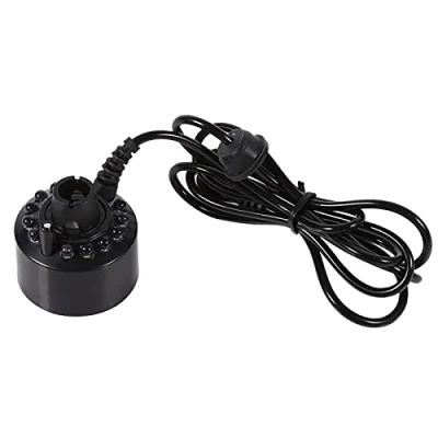 Afbeelding van 24 V Kleur Veranderende 12 LED Mister Fogger Waterfontein Mini Mist Maker Vijver Fog Machine Verstuiver Luchtbevochtiger Ultrasone voor Halloween