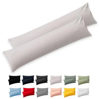 Afbeelding van Blumtal Kussenslopen 2 pack 40 x 145 cm Moonlight Grey Superzacht Premium Jersey Kussensloop