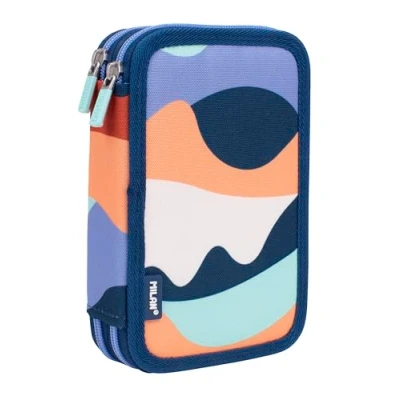 Afbeelding van Dubbele etui Milan The Fun Blauw (19,5 x 13 5 cm)