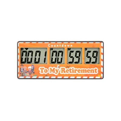 Afbeelding van Yooreal digitale kookwekker, pensioen countdown timer 9999 dagen, magneet ontwerp, luid alarm, tracks bruiloft vakantie werken koken baby geboorte (yellow)