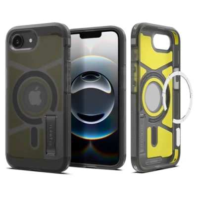 Afbeelding van Spigen iPhone 16E Hoes Tough Armor AI Magfit Zwart