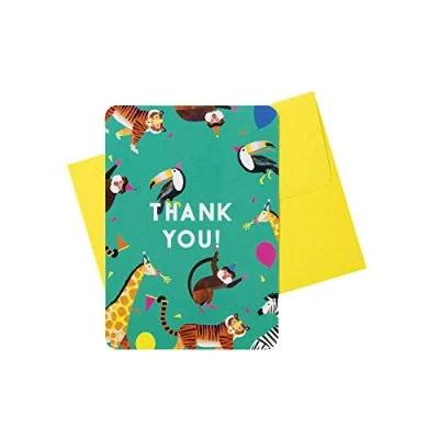Afbeelding van Talking Tables Partij Dieren Bedankkaarten 8Pk, Papier, KinderenBedankt