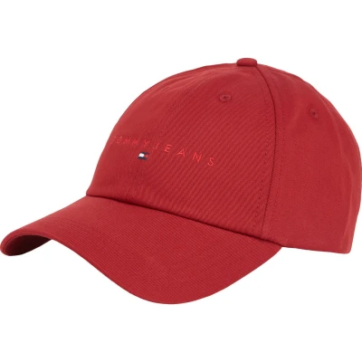 Afbeelding van Tommy Jeans Linear LOGO Pet, Maat: One Size, Magma red