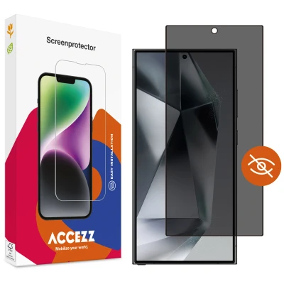 Afbeelding van Screenprotector Samsung Galaxy S24 Ultra: Accezz Gehard glas Privacy