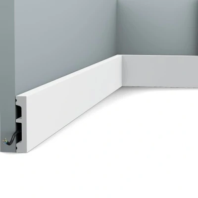 Afbeelding van orac plint sx157 gelakt ral 9003 200x6.6x1.3 cm