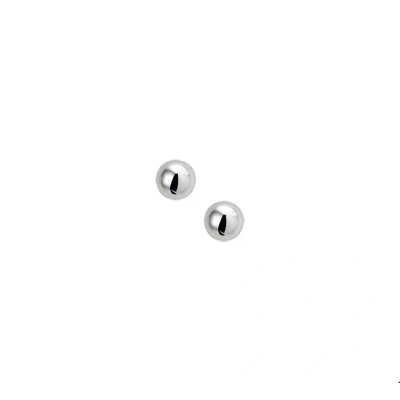 Afbeelding van Oorknoppen Half bol Zilver Gerhodineerd Glanzend 6 mm x