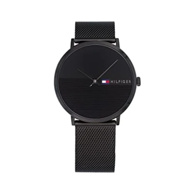 Afbeelding van Tommy Hilfiger Uniseks analoog kwartshorloge met roestvrij stalen Armband 1791464, zwart, Eén maat,