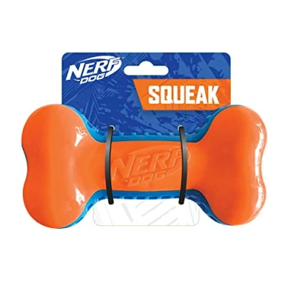 Afbeelding van Nerf Hond 7&quot; TPR EXO Squeak Bone Blauw/Oranje
