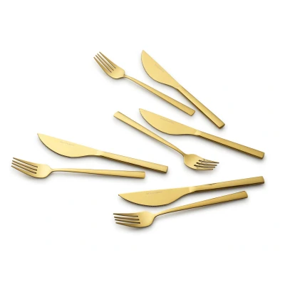 Afbeelding van ECHTWERK pizzabestek set &quot;Bari&quot; (8 delig, Goud)