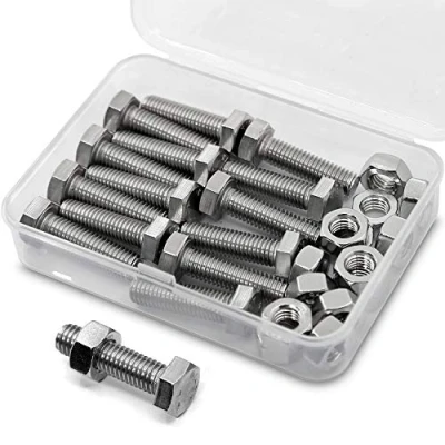 Afbeelding van M8 * 30mm 15 Stuks 304 Roestvrijstalen Zeskantbouten Bouten en Moeren Set, Machineschroeven