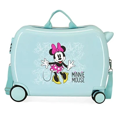 Afbeelding van Disney Mickey Enjoy the Day Cabin Koffer, Turkoois Blauw, 50x38x20 cms, Koffer voor kinderen