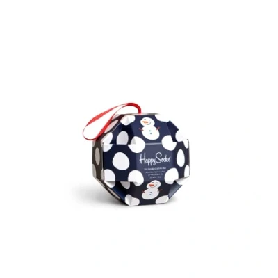 Afbeelding van Happy Socks Big Dot Snowman Gift Box (1 pack) sneeuwpoppen in een kerstbal Unisex Maat: 36 40