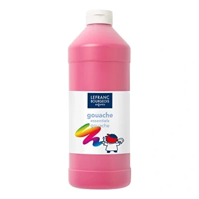 Afbeelding van Lefranc &amp; Bourgeois 188516 Value kinderen gouachefkleur op waterbasis, heldere kleuren, dekkend, gebruiksklaar, afwasbaar, doseeropening, 1 liter fles, roze