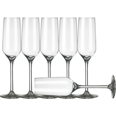 Afbeelding van Champagneglazen Carre 6 stuks glas 220 ml