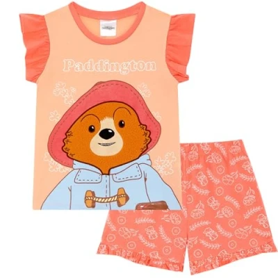 Afbeelding van Paddington Bear Meisjes Mouwen met Ruches 100% katoen korte pyjama set 3 4 Jaar: 104cm