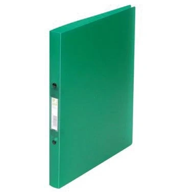 Afbeelding van Q CONNECT ringmap, PP, 2 ringen, 16 mm, transparant groen ringmap