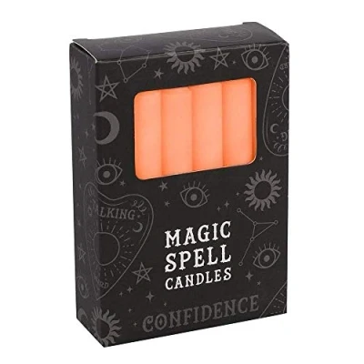 Afbeelding van Spirit of Equinox Magic Spell Candles Confidence Pack van 12 stuks, oranje, 10,3 x 7,3 2,5 cm