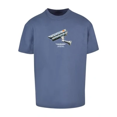Afbeelding van Upscale by Mister Tee CCTV Oversize Tshirt print, Heren, Maat: XS, Vintageblue