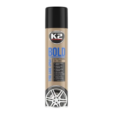 Afbeelding van K2 Bandenreiniger, reinigen, polijsten, beschermen, bandenpolish, mooie zwarte banden, spuitfles 600 ml.