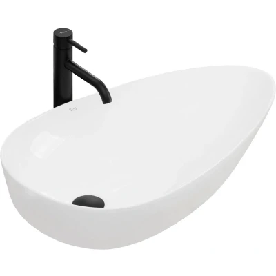 Afbeelding van REA Greta Opzetwastafel Waskom 76.5 x 43 13 cm Glans Wit
