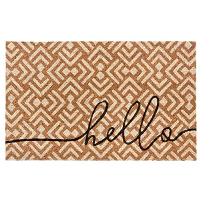 Afbeelding van Deurmat Hello Geometric Kokos