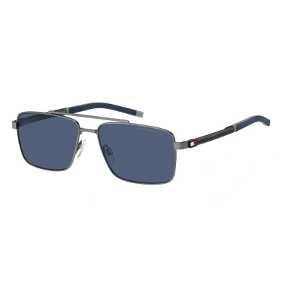 Afbeelding van Tommy Hilfiger Th 2078/S Rechthoekig Metaal Heren Zonnebril