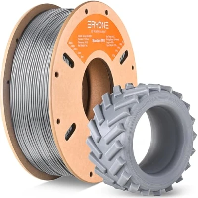Afbeelding van ERYONE TPU filament 1,75 mm, 3D drukfilament 1 kg, spoel, 0,05 grijs
