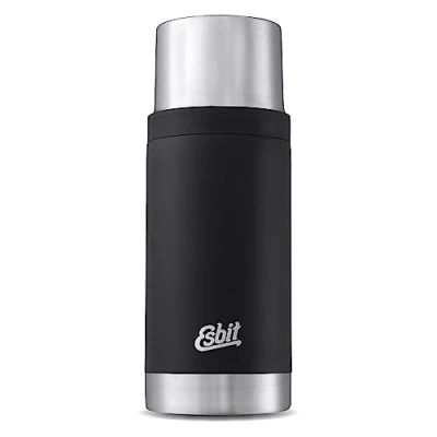 Afbeelding van Esbit Thermofles Sculptor geïsoleerde fles van roestvrij staal voor warme en koude dranken 750 ml in zwart