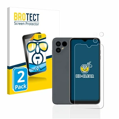 Afbeelding van BROTECT (2 Stuks) Schermbeschermer voor Fairphone 4 (Voor+Camera) Screen Protector Transparant