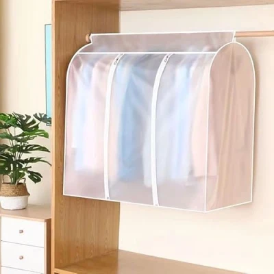 Afbeelding van 3D Rits Stof Kleding Cover Waterdichte Opslag Garderobe Pak Tassen Kast Hangers Case Stofzak Opknoping Organizer
