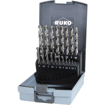 Afbeelding van RUKO 214214RO HSS G Metaal spiraalboorset 19 delig DIN 338 Cilinderschacht 1 set(s)