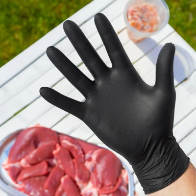 Afbeelding van Nitril Handschoen zwart L