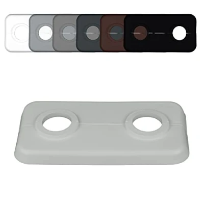 Afbeelding van FUX Dubbele rozetten voor verwarmingsbuis, 12 mm 21,3 mm, 2 delig, verwarming, buisafdekking, afdekrozetten, bekleding, radiatoren rozetten, polypropyleen in speciale kleuren (15 RAL 7035)