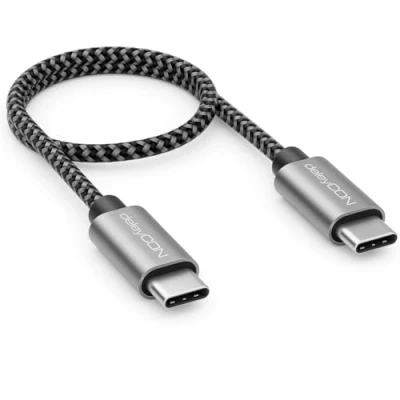 Afbeelding van deleyCON 0,30m USB C Kabel PD3.0 (60W Snel Opladen) Korte 30cm naar Oplaadkabel voor iPhone 16 15 Pro Max Samsung Galaxy S24 S23 S22 Pixel iPad MacBook Air Tablets Switch PS5