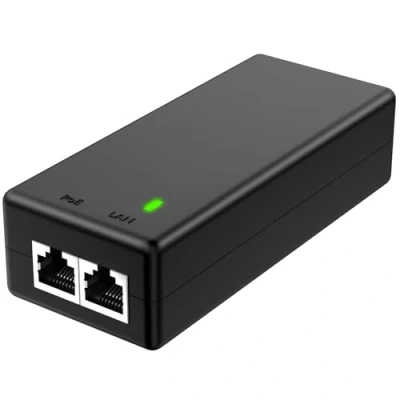 Afbeelding van YuanLey Gigabit PoE injector adapter 30 W, zet niet om in gigabit, Power Over Ethernet 48V IEEE 802.3af/at, 10/100/1000 Mbps PoE+ adapter, plug &amp; play, tot 100 meter