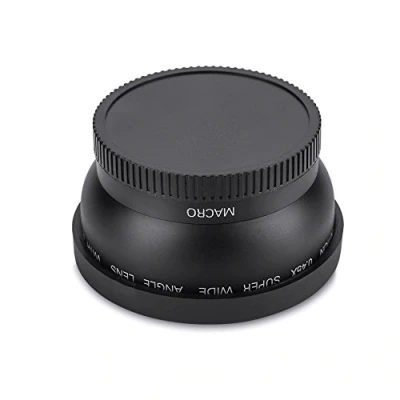 Afbeelding van Groothoeklens Dx 52 mm 0,45 x universele groothoeklens, macrolens, lens voor camera (zwart)