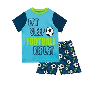 Afbeelding van Harry Bear Jongens Kort Pyjamas Voetbal Blauw 128