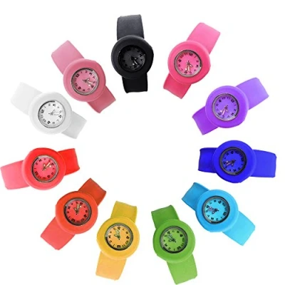 Afbeelding van Slap on horloge siliconen kwarts nummer mode sporthorloge armband voor kinderen jongen meisje dames heren unisex snap kinderhorloges, Wit., S, riem