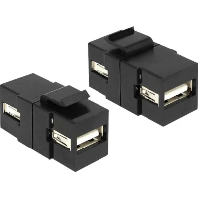 Afbeelding van Delock 86367 Keystone module USB 2.0 A female &gt; zwart