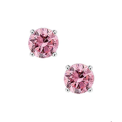 Afbeelding van Zilver Gerhodineerde Oorknoppen zirkonia 1325687 Sieraden compleet horloge Zilverkleur