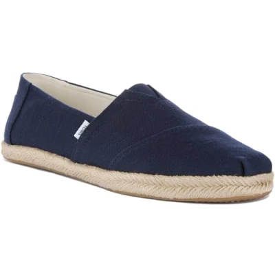 Afbeelding van TOMS Heren Alpargata Rope Classic Loafer Flat, Blauw marine, 41 EU