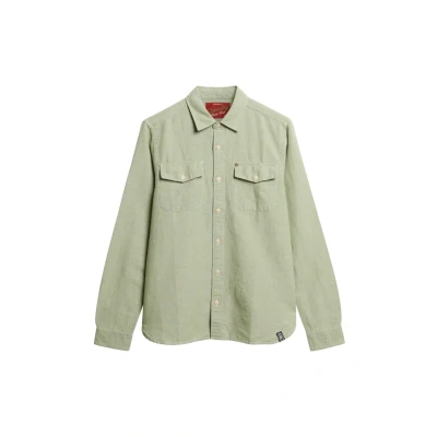 Afbeelding van Superdry THE Merchant Storework Overhemd, Heren, Maat: Medium, Green chambray