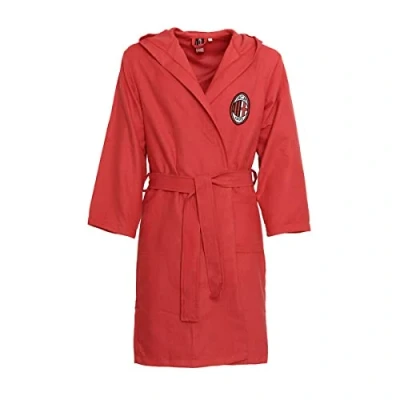 Afbeelding van AC Milan hermet A.C. Milan, ruimtebesparende badjas van microvezel, maat XXL, officieel product, Rood, XL