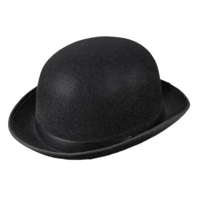 Afbeelding van Boland Antoine, 04002, hoed voor volwassenen, meloenhoed, zwart, gangster, jaren 20, hoofdbedekking, accessoire, themafeest, carnaval
